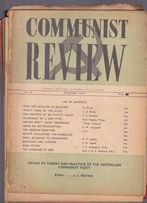 Communist Review: Organ of Theory and Practice of the Australian Communist Party, 1947, Eight Issues