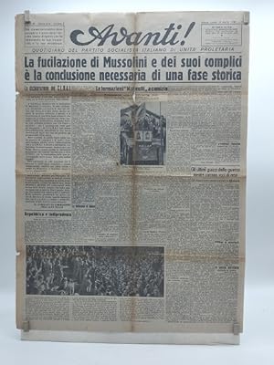 Avanti. Quotidiano del Partito Socialista Italiano di Unita' Proletaria. Nuova serie. N. 5. Milan...