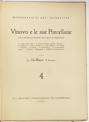 Vinovo e le sue Porcellane (una pagina di storia dell'arte in Piemonte).A cura di L. De-Mauri (E....