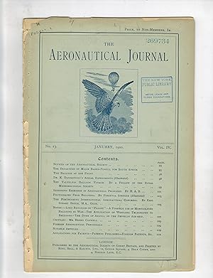 THE AERONAUTICAL JOURNAL. January, 1900