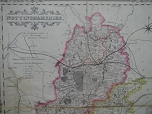 Nottinghamshire County Folding Map.