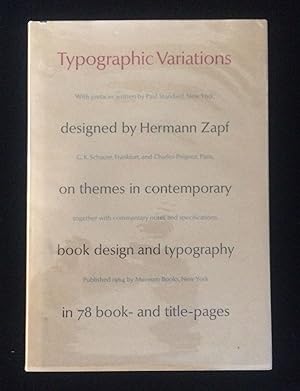 Typographic Variations designed by Hermann Zapf on themes in contemporary book design and typogra...
