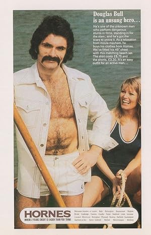 Douglas Bull Film Movie Stuntman 1970s Shirt Advertising Postcard