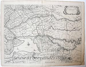 [Cartography, Antique print, engraving] Map of South Holland (Zuid Holland), published after 1674.