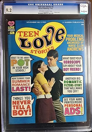 TEEN LOVE STORIES No. 2 (Two) (Nov. 1967) - CGC Graded 9.2 (NM-)