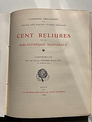 Cent reliures de la Bibliothèque Nationale