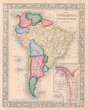 Map of South America, Showing Its Political Divisions