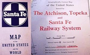 Santa Fe / Map / Of The / United States / And The / World / The Atchison, Topeka And Santa Fe / R...