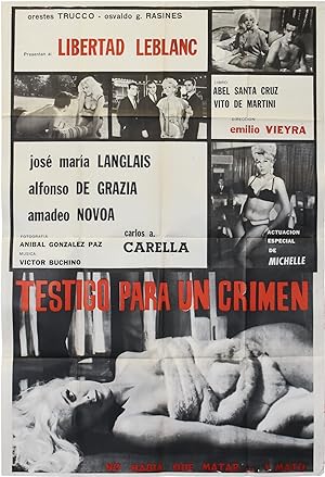 Violated Love [Testigo para un crimen] (Original poster for the 1963 film)
