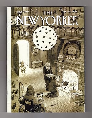 The New Yorker - December 28, 2020. Harry Bliss Cover,"In With the New". An Issue about Humor. Ex...