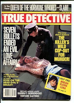 TRUE DETECTIVE-1986-FEBRUARY-MURDERED WOMAN COVER VG