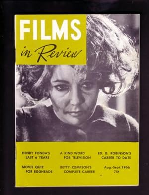 FILMS IN REVIEW-AUGUST 1966-EDWARD G. ROBINSON FN