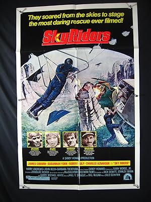SKY RIDERS-C7/8-MOVIE POSTER-JAMES COBURN-SUSANNAH YORK-ROBERT CULP-1976 VG/FN