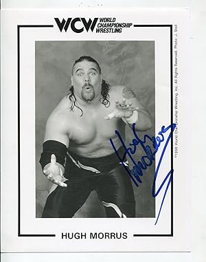 WCW Hugh Morrus-Autographed-8x10-B&W-Still