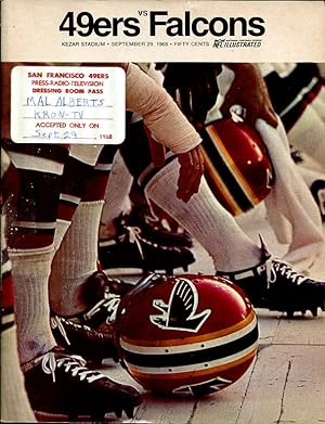 S.F. 49ERS VS ATLANTA FALCONS 9/29/1968 PRGM-NFL VG