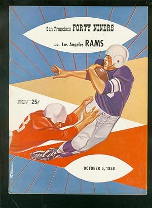 SAN FRANCISCO 49ers v RAMS OFFICIAL NFL PROGRAM 10/5/58 VF