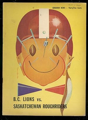 LIONS V. ROUGHRIDERS CFL PROGRAM OCT 1 1955 FOOTBALL FN
