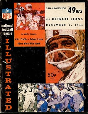 SAN FRANCISCO 49ERS VS DETROIT LIONS 1965-NFL-RARE VG