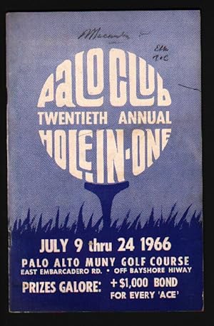 PALO ALTO MUNY GOLF COURSE HOLE IN ONE TOURNEY-1966 PRG VG