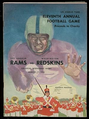 LA RAMS v REDSKINS NFL PROGRAM AUG 17 1955 FOOTBALL-LA FN/VF