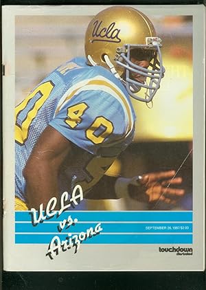 UCLA v ARIZONA OFFICIAL PROGRAM 9/26/1987 NCAA-PAC 10 FR