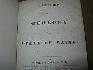 First Report On The Geology Of The State Of Maine. 1837. Bound In 1860 With; Second Annual Report...