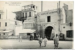 CPA MAROC CASABLANCA. PORTE DE LA MARINE 1919