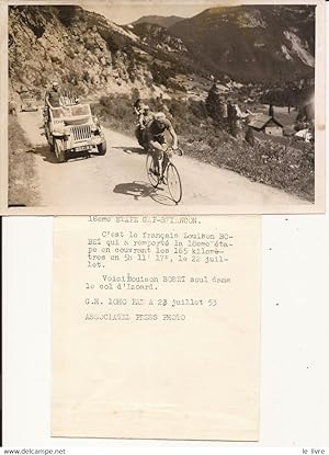 PHOTO ASSOCIATED PRESS TOUR DE FRANCE 1953 GAP-BRIANCON LE FRANCAIS LOUISON BOBET REMPORTE LA 18è...