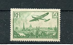 TIMBRE FRANCE YT 14 50 FRANCS VERT POSTE AERIENNE 1936 NEUF**