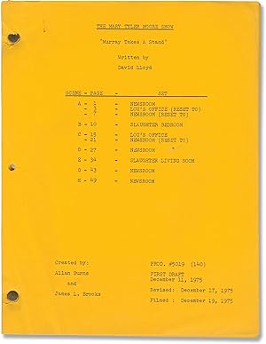 The Mary Tyler Moore Show: Murray Takes a Stand (Original post-production script for the 1976 tel...