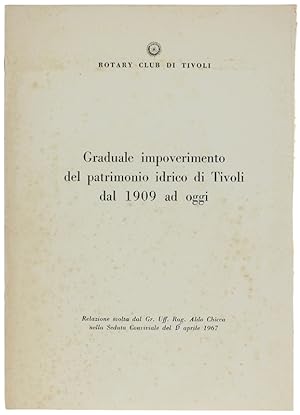 GRADUALE IMPOVERIMENTO DEL PATRIMONIO IDRICO DI TIVOLI DAL 1909 AD OGGI. Relazione svolta dal Gr....