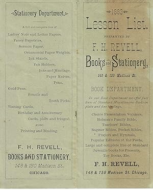 1883 Lesson List
