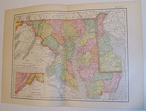 Rand McNally & Co.'s 1901 Colour State Map of Maryland and Delaware