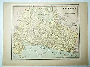 1889 Color Map of the City of Montreal, Quebec