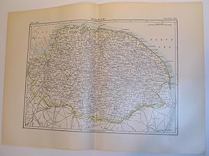 Map of Norfolk, England - Circa 1902