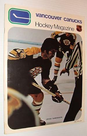 Vancouver Canucks Hockey Magazine, 13 March 1971, Vol. 1 Nol 33 *DEREK SANDERSON COVER PHOTO*