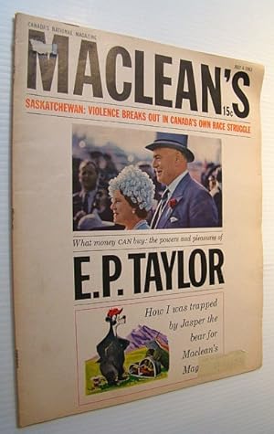 Maclean's Magazine, July 6, 1963 - E.P. Taylor Feature and Cover Photo