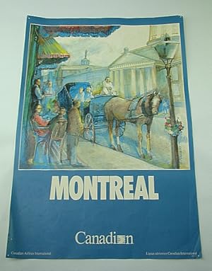 Canadian Airlines International (CAI) Advertising Poster - Montreal (ADV107 7/87) - With Colour I...
