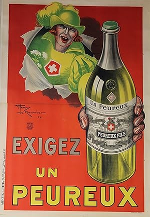"EXIGEZ UN PEUREUX" Affiche originale entoilée / Litho par Henry LEMONNIER / AFFICHES LUTETIA Par...
