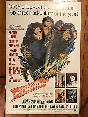 The Great Spy Mission One Sheet 1965 Sophia Loren, George Peppard