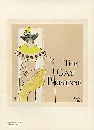 "THE GAY PARISIENNE" Litho par HYLAND ELLIS / Imp. CHAIX Paris (1896) / Planche originale Les Maî...