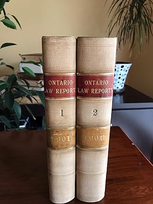 Ontario Law Reports (1902), Vol 3 and Vol 4