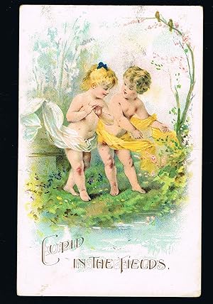 Cupid in the Fields Valentine Postcard