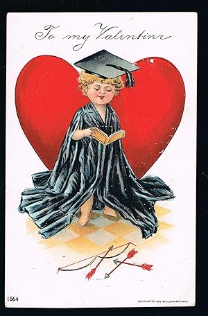 Cupid Graduate Valentine's Postcard