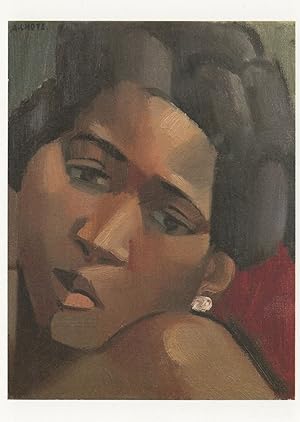 Angre Lhote Negress Rare Painting Postcard