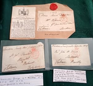 3 signatures on "free front" pieces dated 1830-37 & 39. 2 on old album pages.