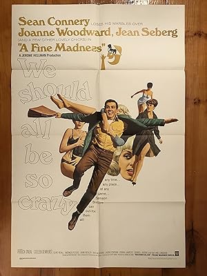 A Fine Madness One Sheet 1966 Sean Connery, Joanne Woodward