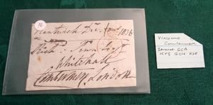 Signature on piece to Richard Townley? Whitehall from Nantwich 1836.