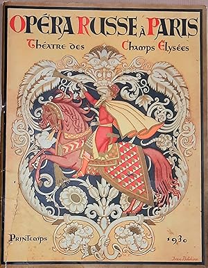 ZADKO. Opéra Russe à Paris. Théatre des Champs Elysées. Printemps 1930