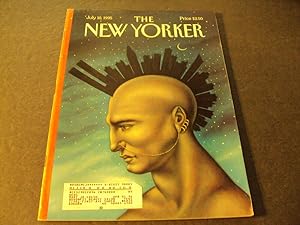 The New Yorker Jul 10 1995 Cover: by Kunz, Gray Man Head, City, Mohawk